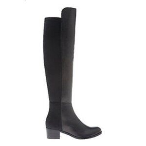 Lane Bryant SZ 7W  Letizia Black leather above knee boot Timeless Edgy Essential